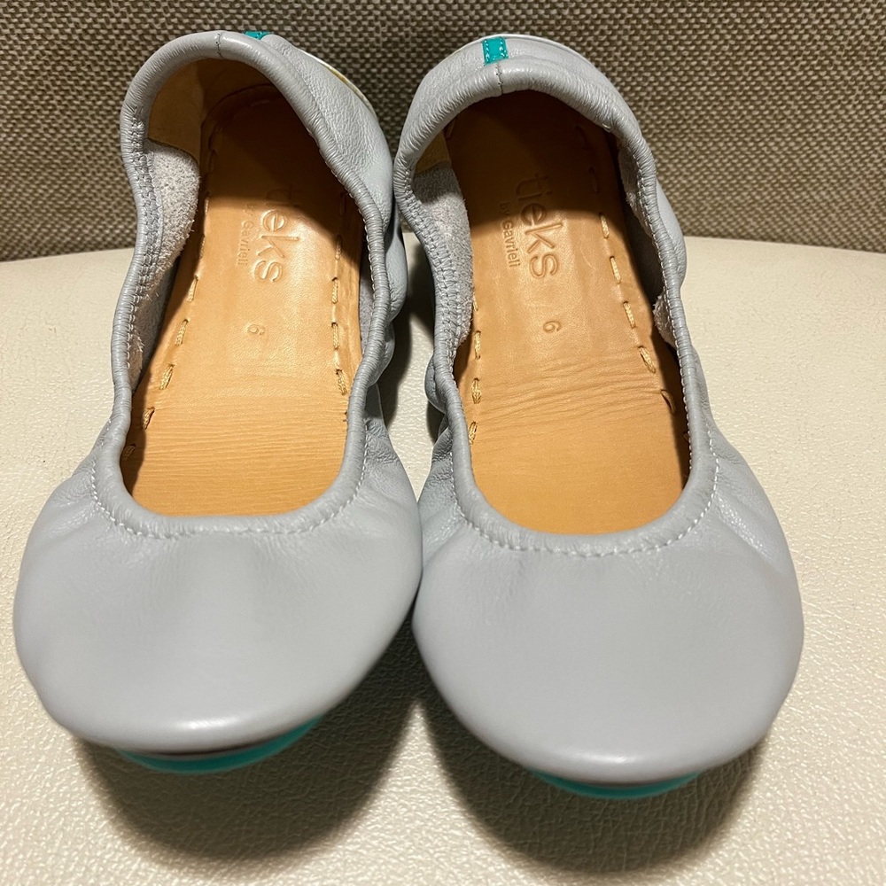 Tieks By Gavrieli Classic Gray Leather Ballet Flats Women’s Size 6